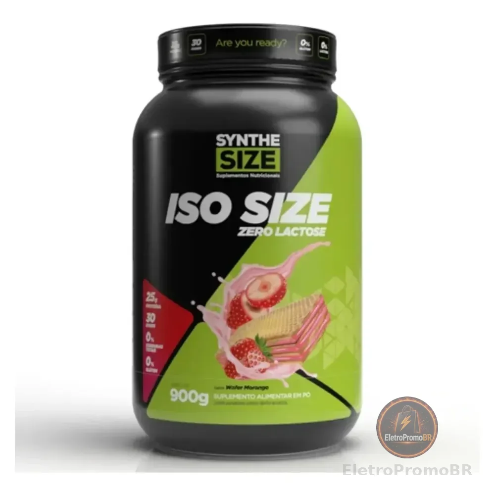 Whey Iso Size Zero Lactose 900g Synthesize Morango