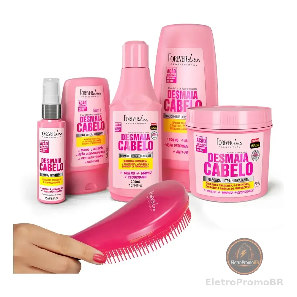 Kit Desmaia Cabelo Completo Ganhe Escova De Pentear