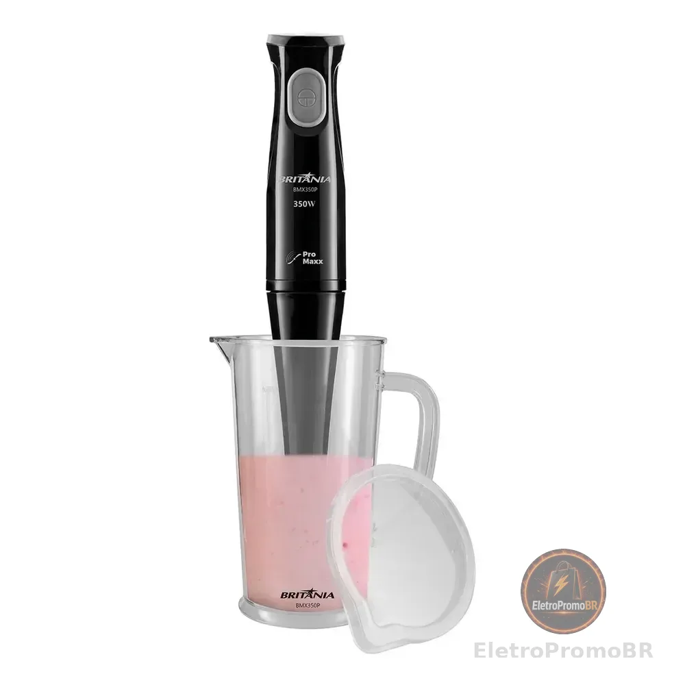 Mixer Bmx350p Preto Com Lâminas Pro Maxx 350w Britânia Preto 220v