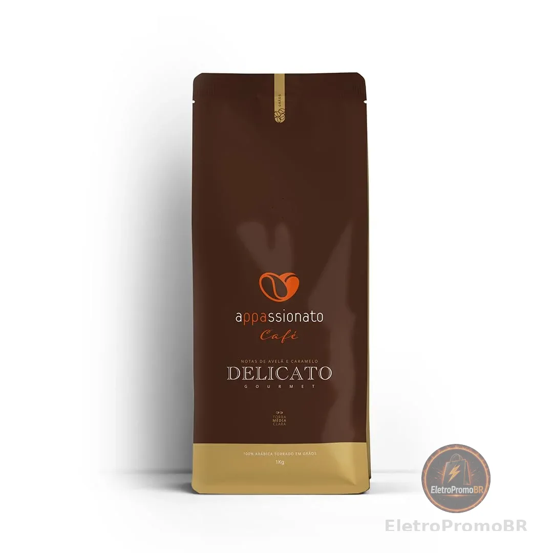 Café Gourmet Appassionato Em Grãos Expresso 100% Arábica Notas de Avelã e Caramelo - 1kg