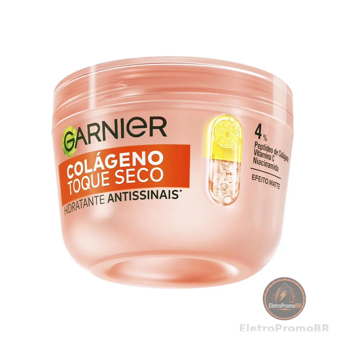Garnier Hidratante Facial Antissinais Toque Seco, com Colágeno, Niacinamida e Vitamina C, Aumenta a Firmeza e Elasticidade da Pele, 48h de Hidratação, 85g