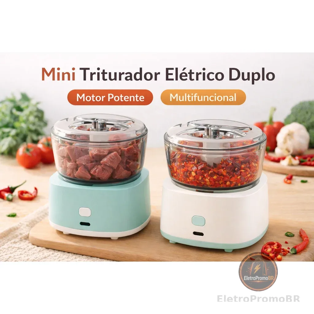 mini processador de alimentos elétrico picador de alho triturador de pimenta 350ml
