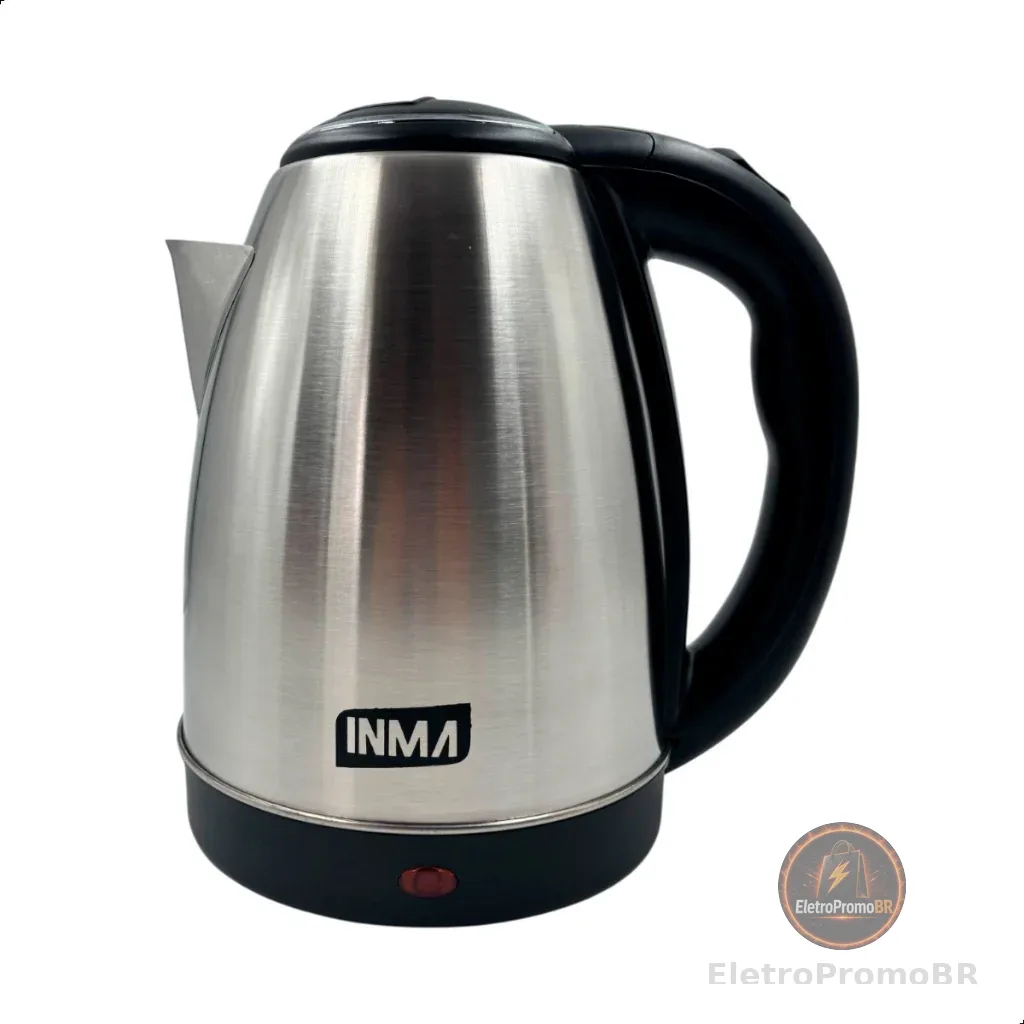 Chaleira Elétrica Inox Portátil 1,8l Jarra Térmica Esquenta Chá Ferve Água Rápido Inma 110v ou 220v