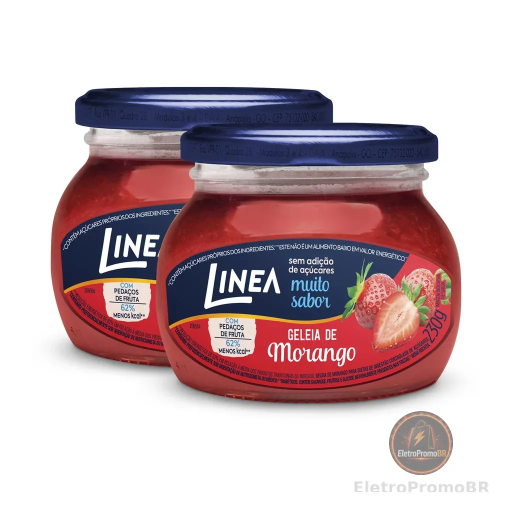 Kit 2 Geleias Linea Sabor Morango de 230g