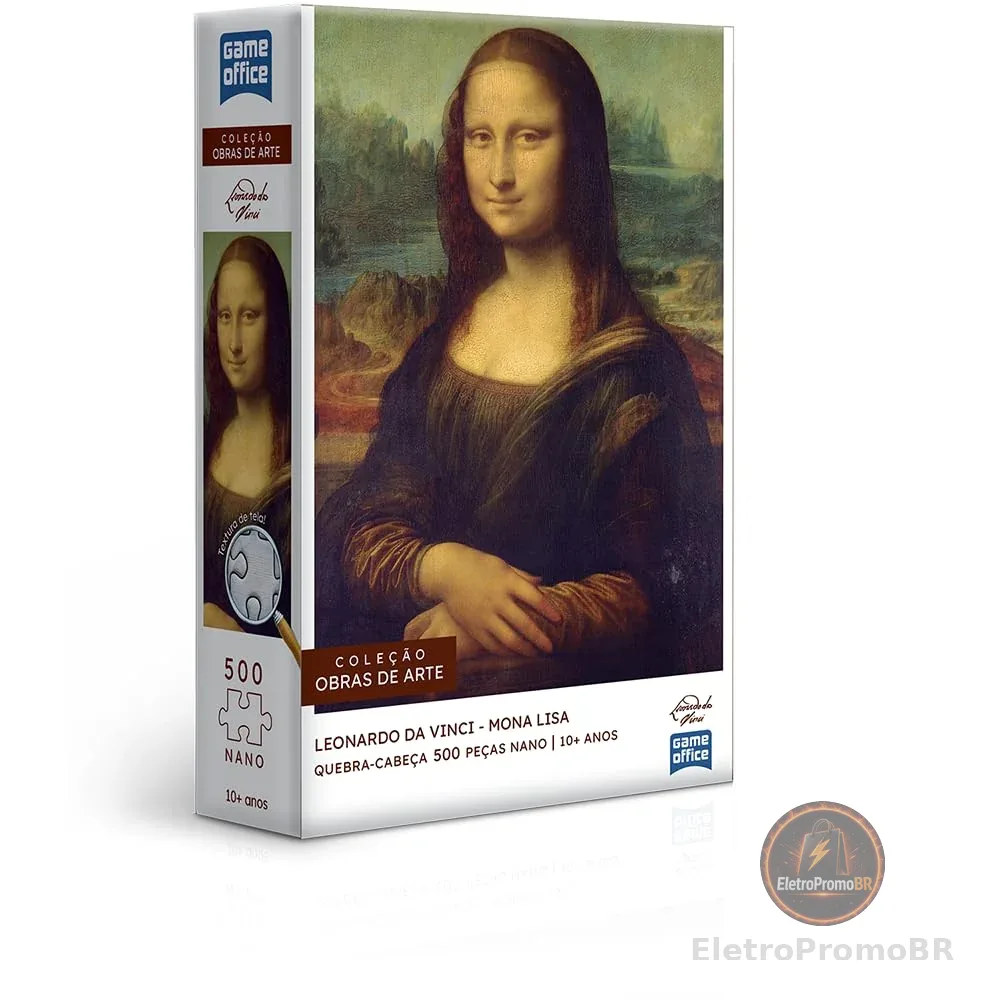 Toyster - Quebra-cabeça: Leonardo Da Vinci - A Mona Lisa - 500 peças nano - Game Office