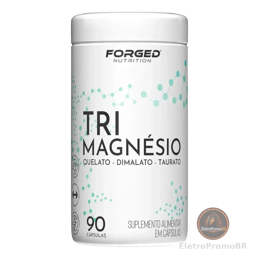 Tri Magnésio Quelato Dimalato Taurato 90 Cápsulas Alta Absorção - Forged Nutrition Sem Sabor