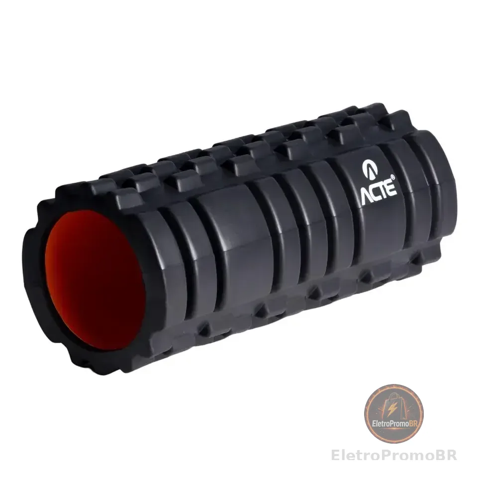 Rolo De Liberação Miofascial T141 Acte Sports Preto Preto/laranja