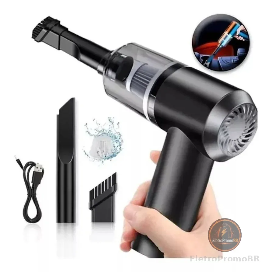 Mini Aspirador De Pó 3 em 1 a Vacuo Usb Portátil Recarregavel -SE8010