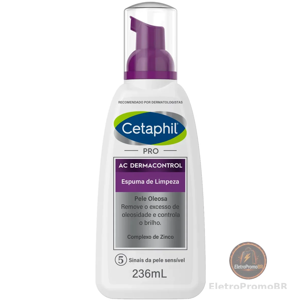 Cetaphil Pro AC Dermacontrol Espuma De Limpeza Facial Pele Oleosa 236ml