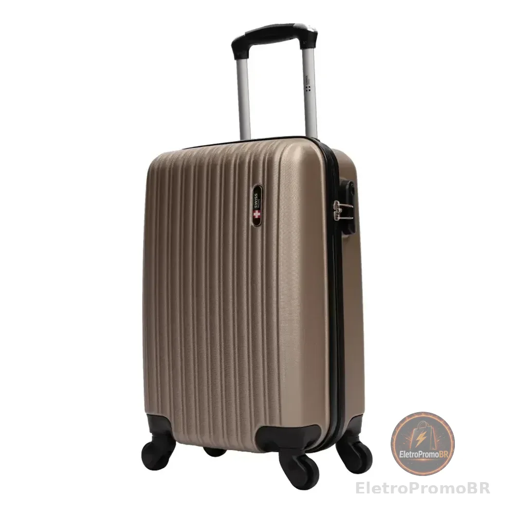 Mala De Bordo 10kg Pequena Londres Swiss Move Champagne