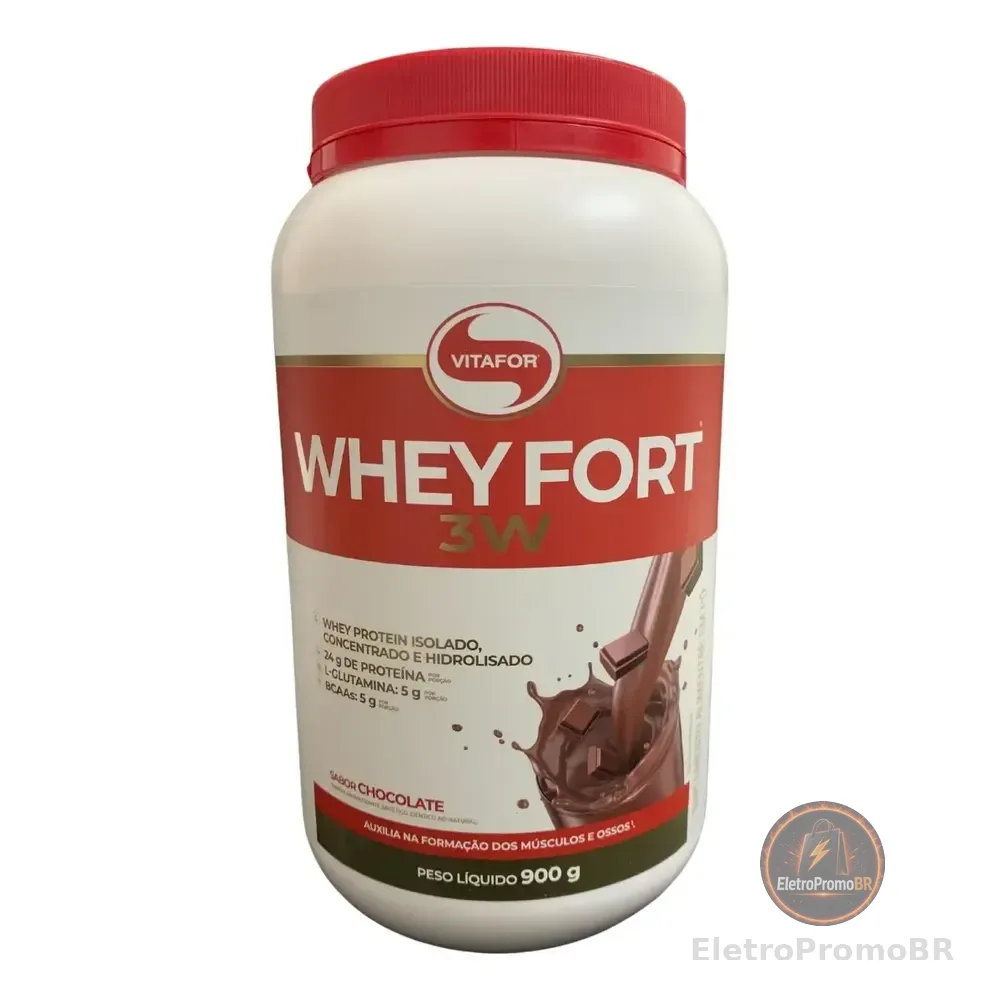 Whey Protein Vitafor Isolado Concentrado E Hidrolisado 3 W Sabor Chocolate