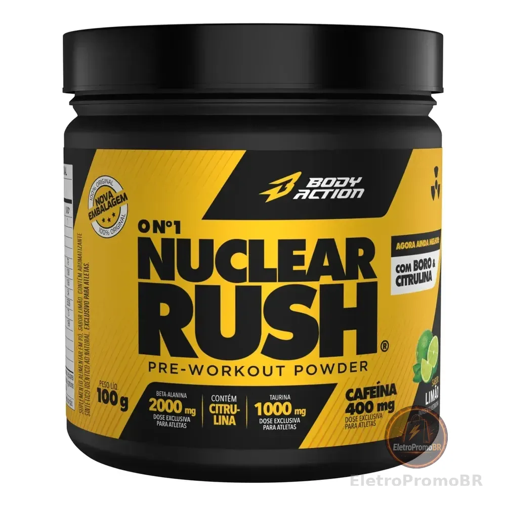 Nuclear Rush 2000mg Beta Alanina Bodyaction Sabor Limão