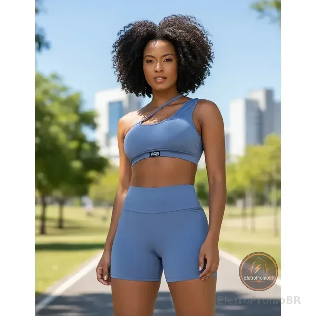 Conjunto Aqn Sport Feminino Poliéster Fitness Top