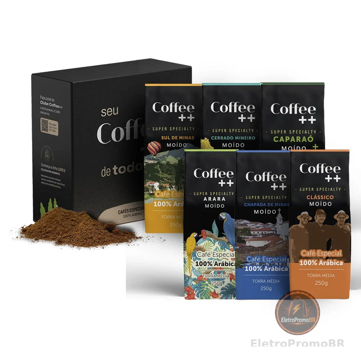Kit 6 Pacotes Café Especial Torrado e Moído Variedades - Coffee Mais