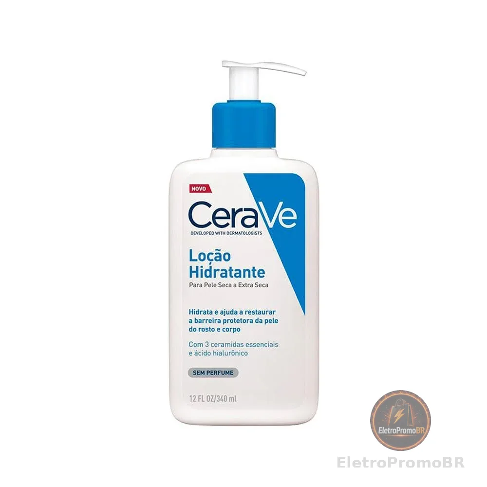 CeraVe, Loção Hidratante Corporal, com textura Fluida e Ácido Hialurônico