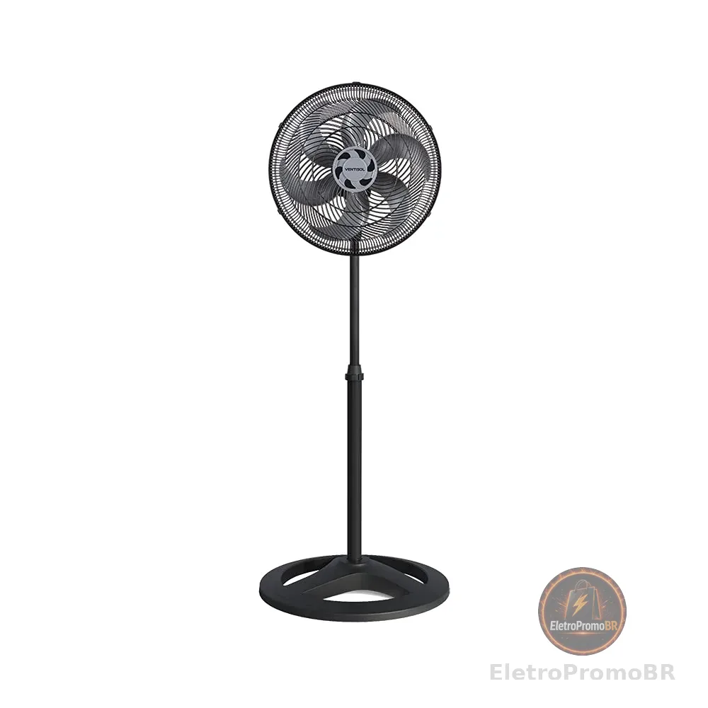 Ventisol Ventilador de Coluna Oscilante, Turbo 6 Pás Premium, Preto, 40cm, 220V