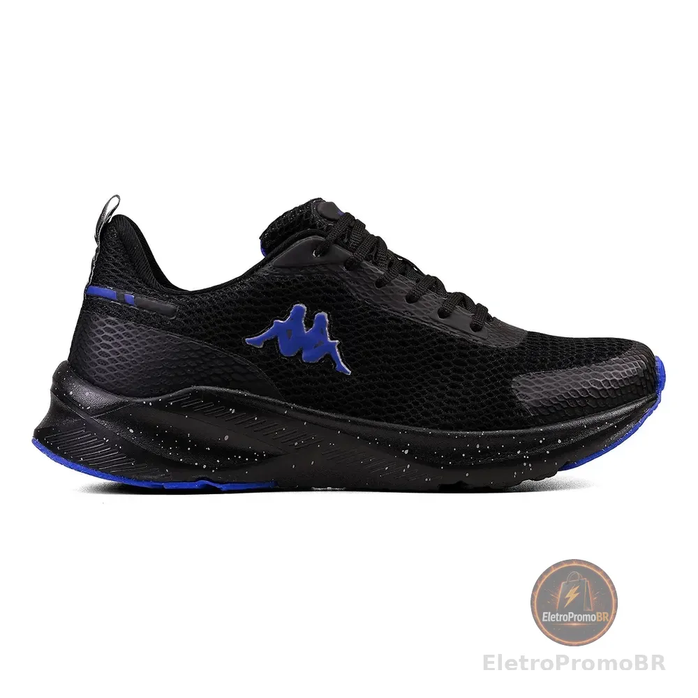 Tênis Kappa Sparta Unissex Original Confortável  Caminhada Preto-royal 44 Br