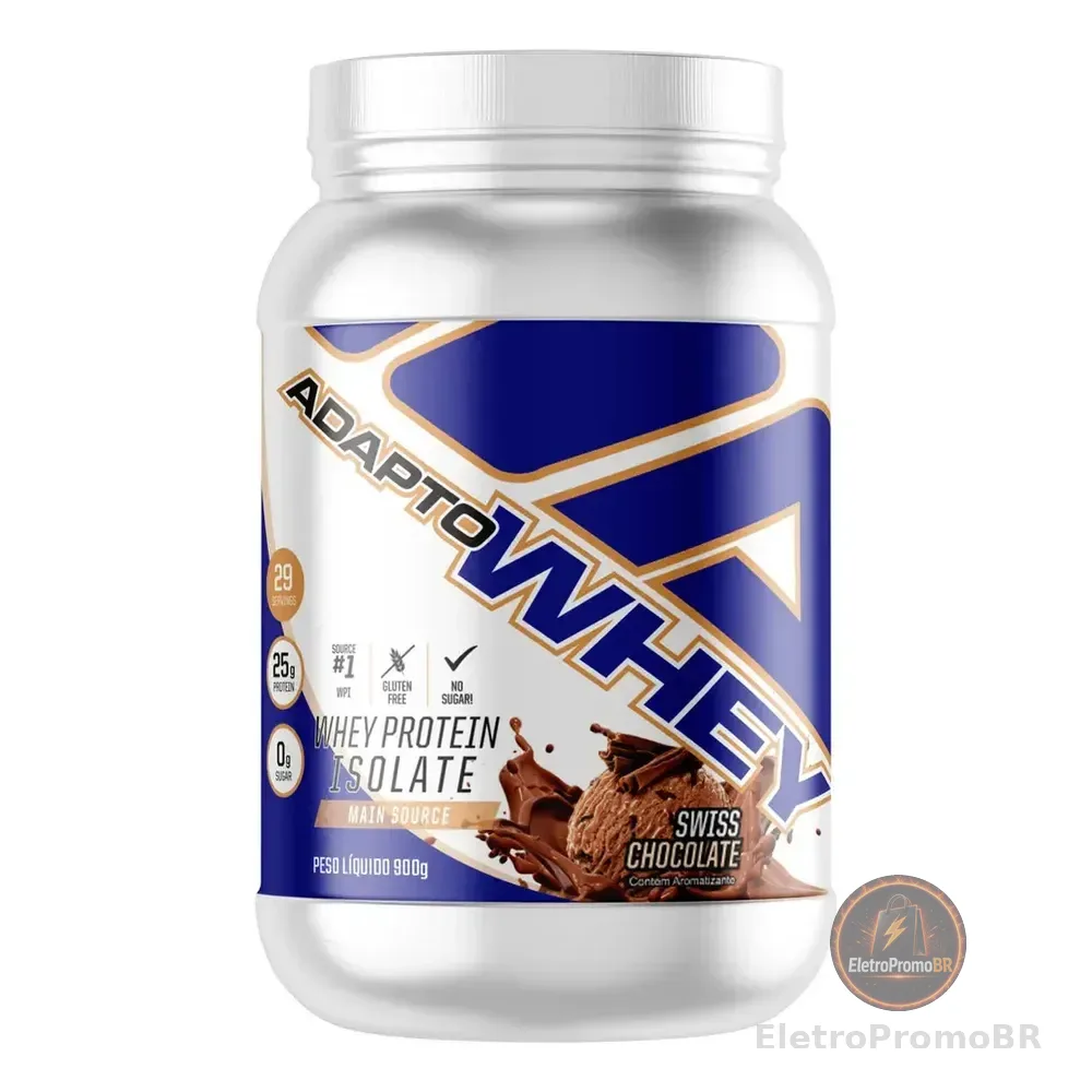 Adaptogen Science Suplemento Em Pó Adapto Whey Proteínas Sabor Swiss Chocolate 912g Em Pote De 912ml