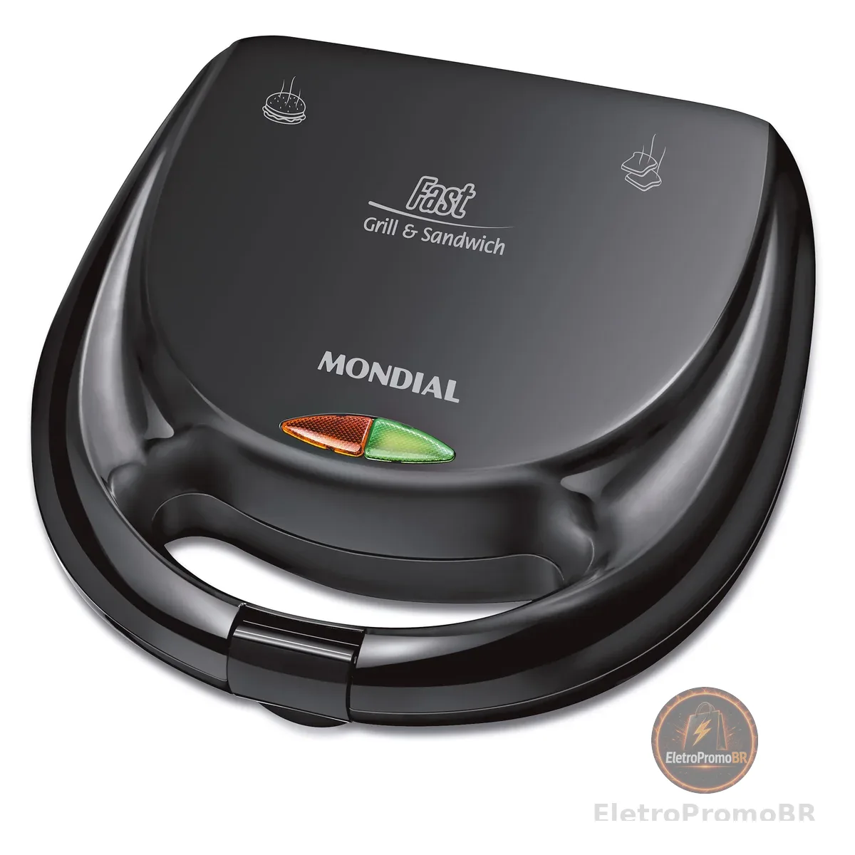 MONDIAL Sanduicheira Fast Grill & Sandwich, Preto, 750W, 220V - S-12