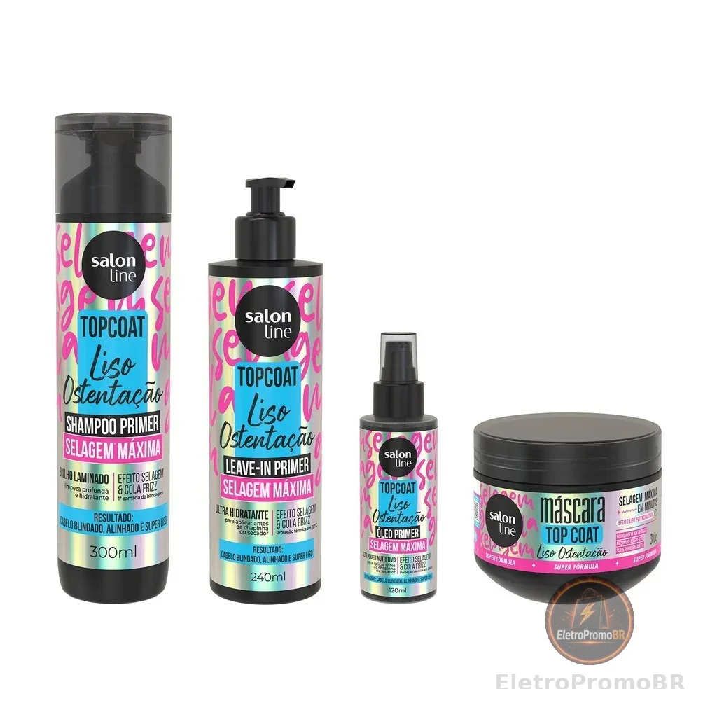 Kit Lavagem e Finalização Meu Liso Ostentação Top Coat