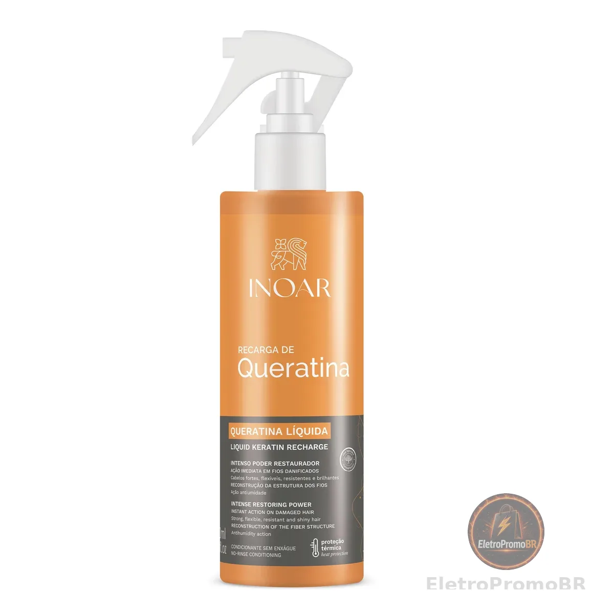 Inoar, Recarga de Queratina Líquida Reconstrutora com Brilho e Resistência - 200ml