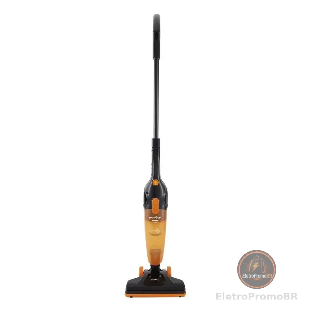 Aspirador Vertical Britânia Bas1010p 600ml Preto E Laranja Preto/laranja 220v