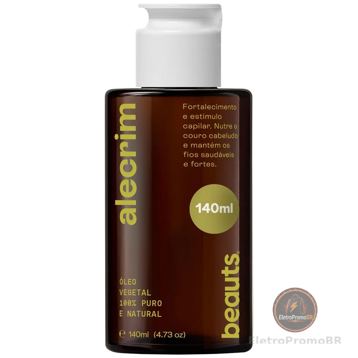 Oleo de Alecrim Capilar – Auxilia no Fortalecimento dos Fios, Crescimento Capilar e Vitalidade – Oleo de Alecrim 100% Puro, Vegetal e Natural. Com Tampa Gotejadora - 140ml Beauts