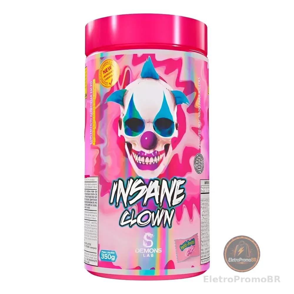 Pre Treino Demons Lab - Insane Clown - 350g- 60 Doses Tutti Frutti