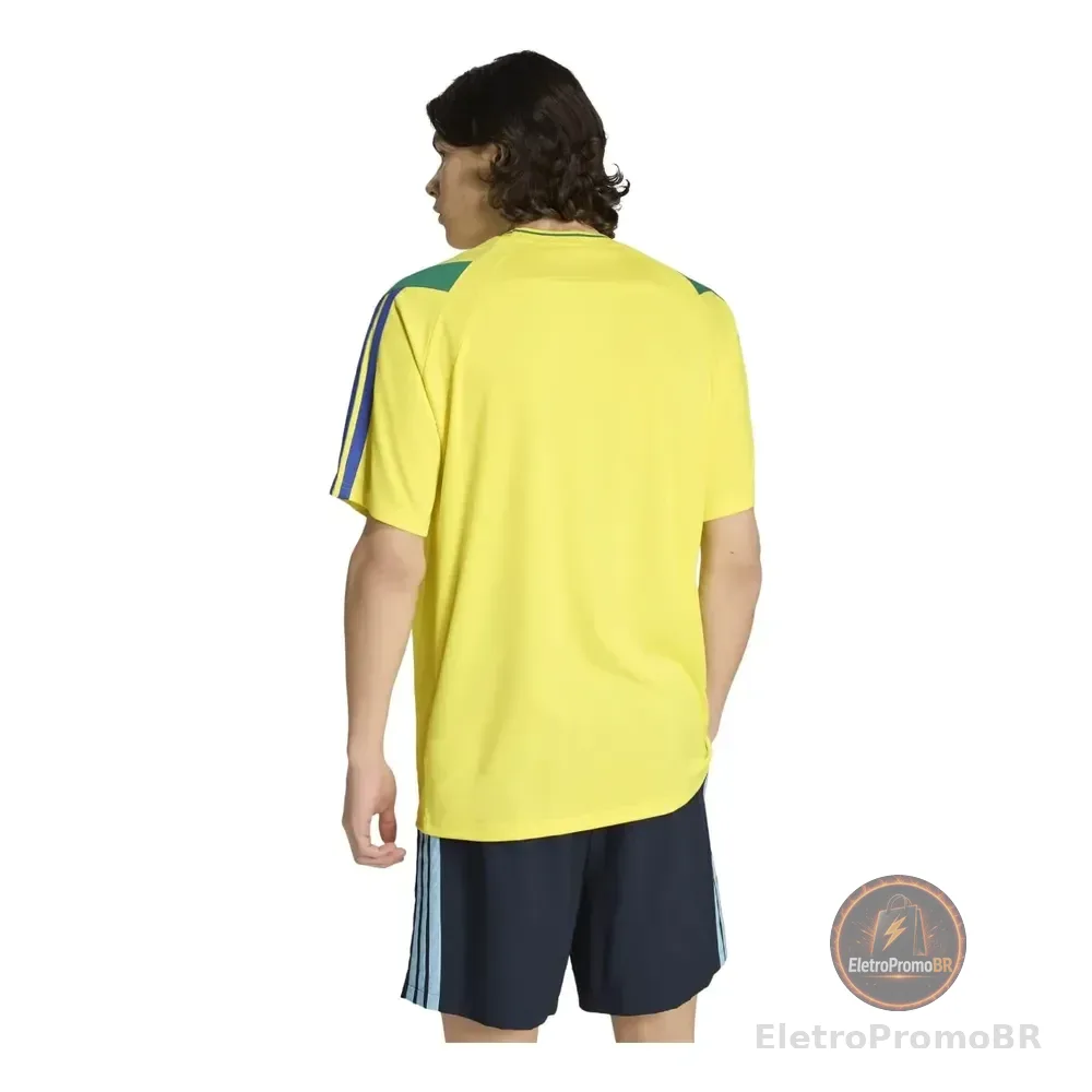 Camiseta adidas Masculina Treinamento Kc5649 Amarelo Estampa Localizada L Lisa