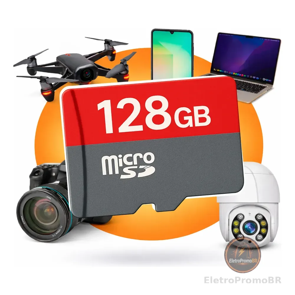 Cartão De Memória Para Câmeras Wi-fi Drones 128gb Micro Sd