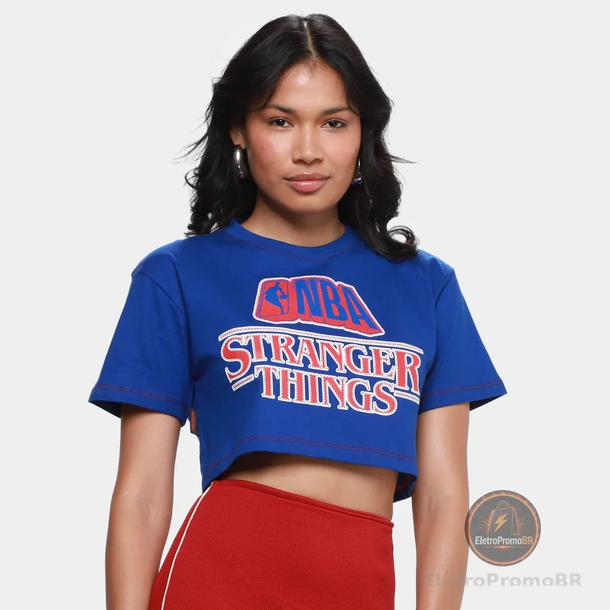 Camiseta Cropped NBA Mitchell & Ness Feminina