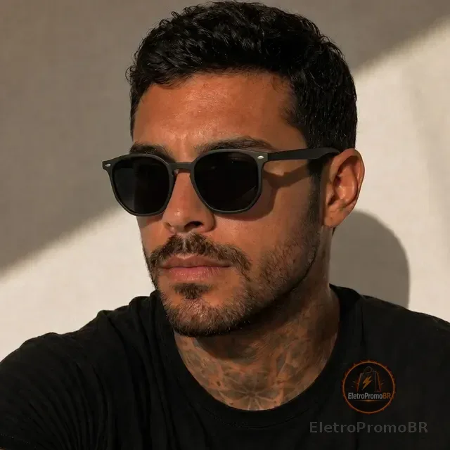 Óculos De Sol Lux Glasses Unissex Acetato Uv400 Moderno Top