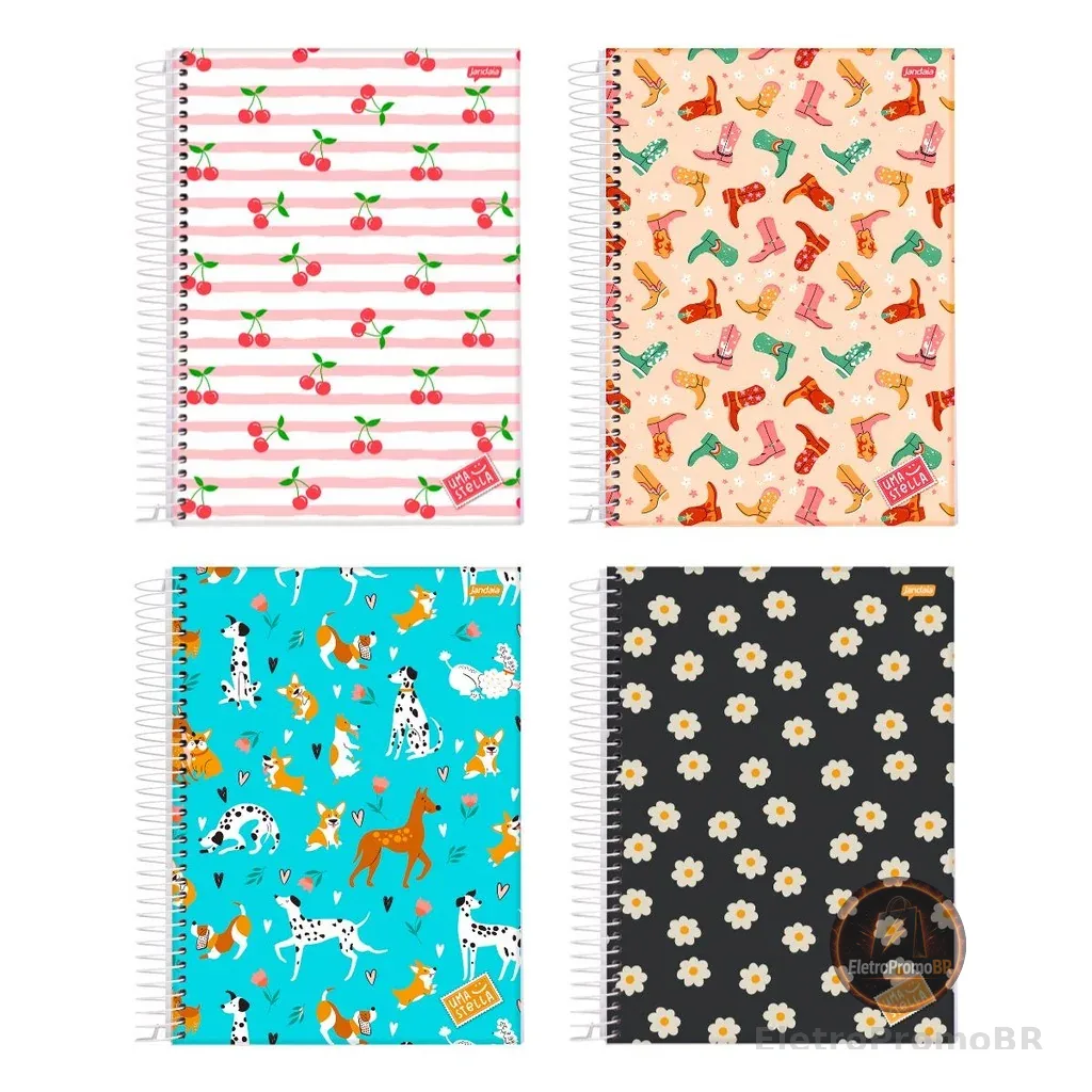 Caderno 10 Matéria Universitario Feminino 160 Folhas Stella - Jandaia