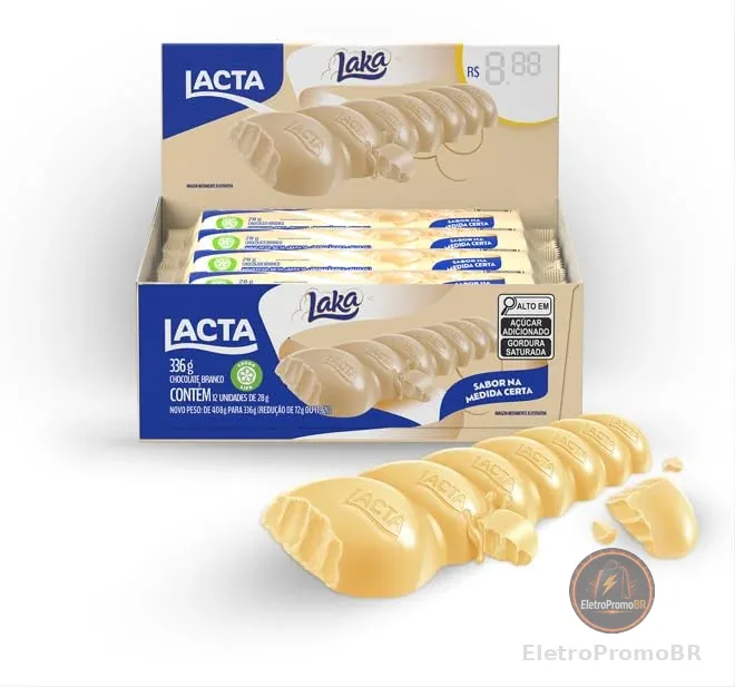 Chocolate Lacta Laka Com 12 Unidades De 28g