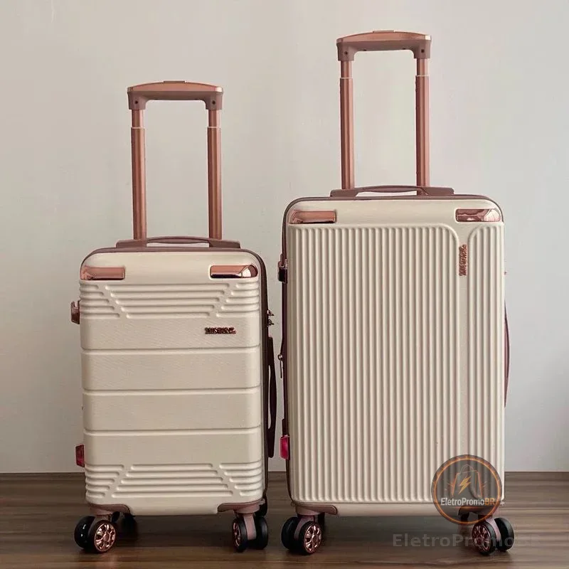 Mala De Viagem/Bordo 10KG,Nova Estilo Zíper Dupla Camada Anti-Roubo,Rodas Duplas 360Grau lançamento