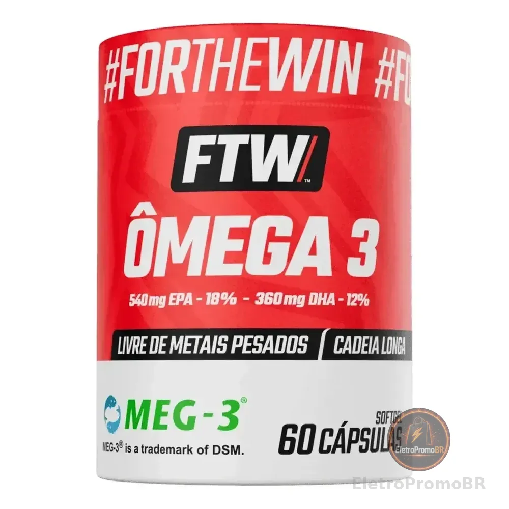 Ômega 3 Óleo De Peixe Epa-540mg Dha-360mg Meg-3 Pote 60caps Sem Sabor