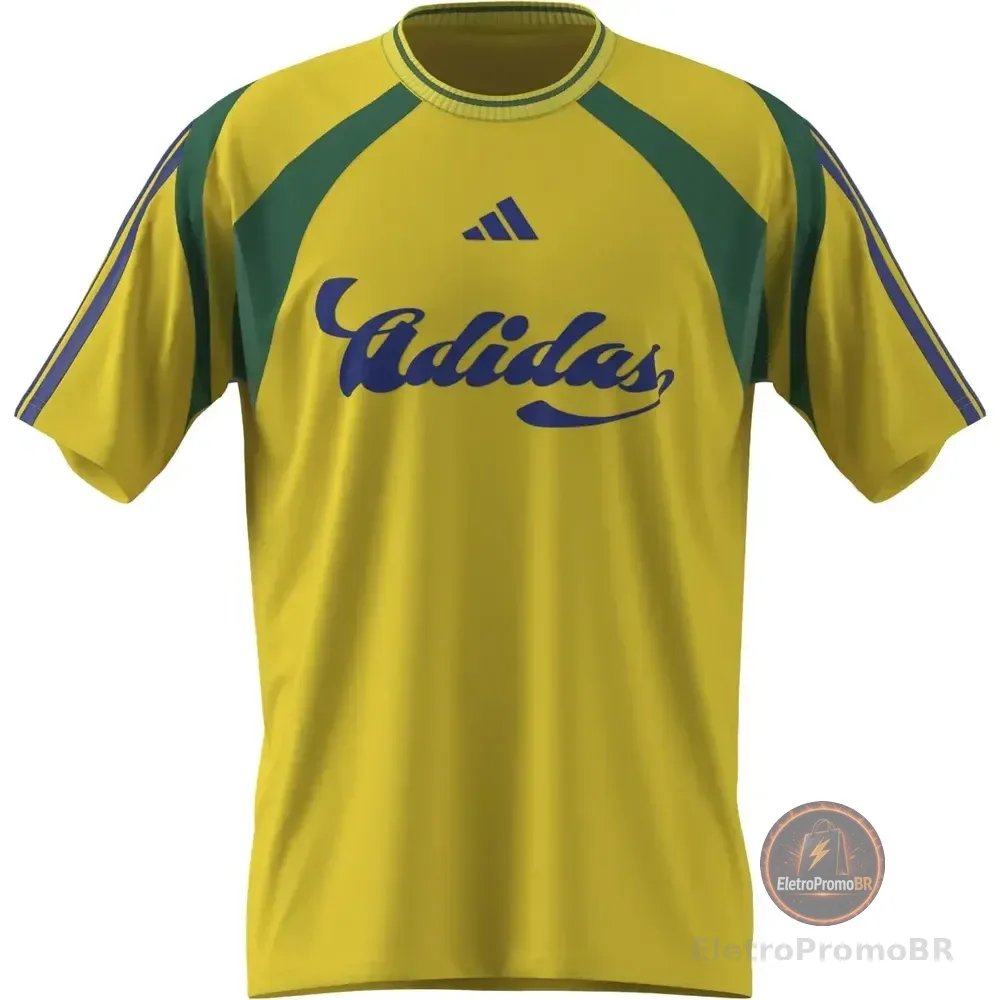 Camiseta Masculina Tiro Np Tee adidas Byello/bgreen/boblue Liso G Lisa
