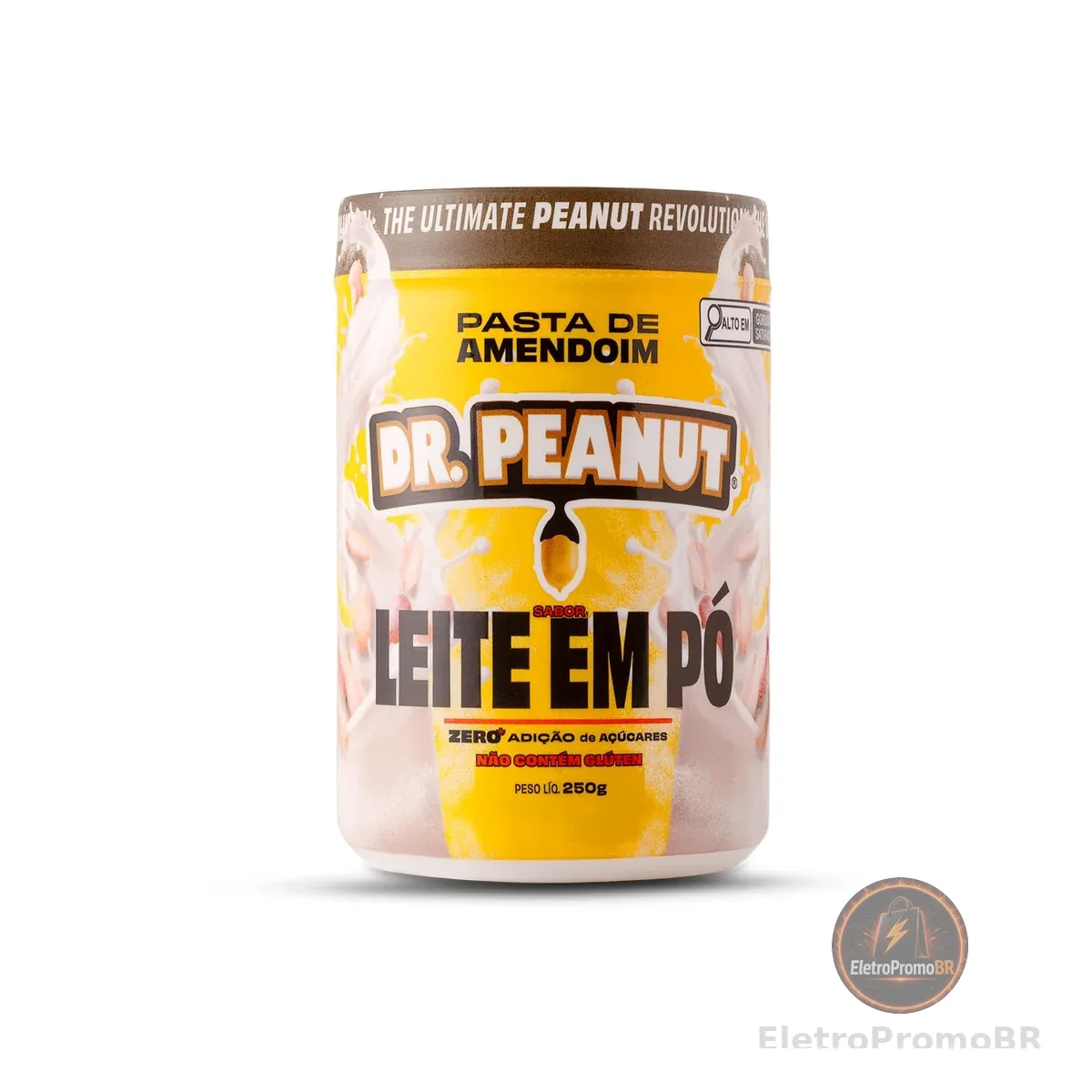 DR. Peanut Pata de Amendoin Leite em Pó 250G - Com Whey Protein