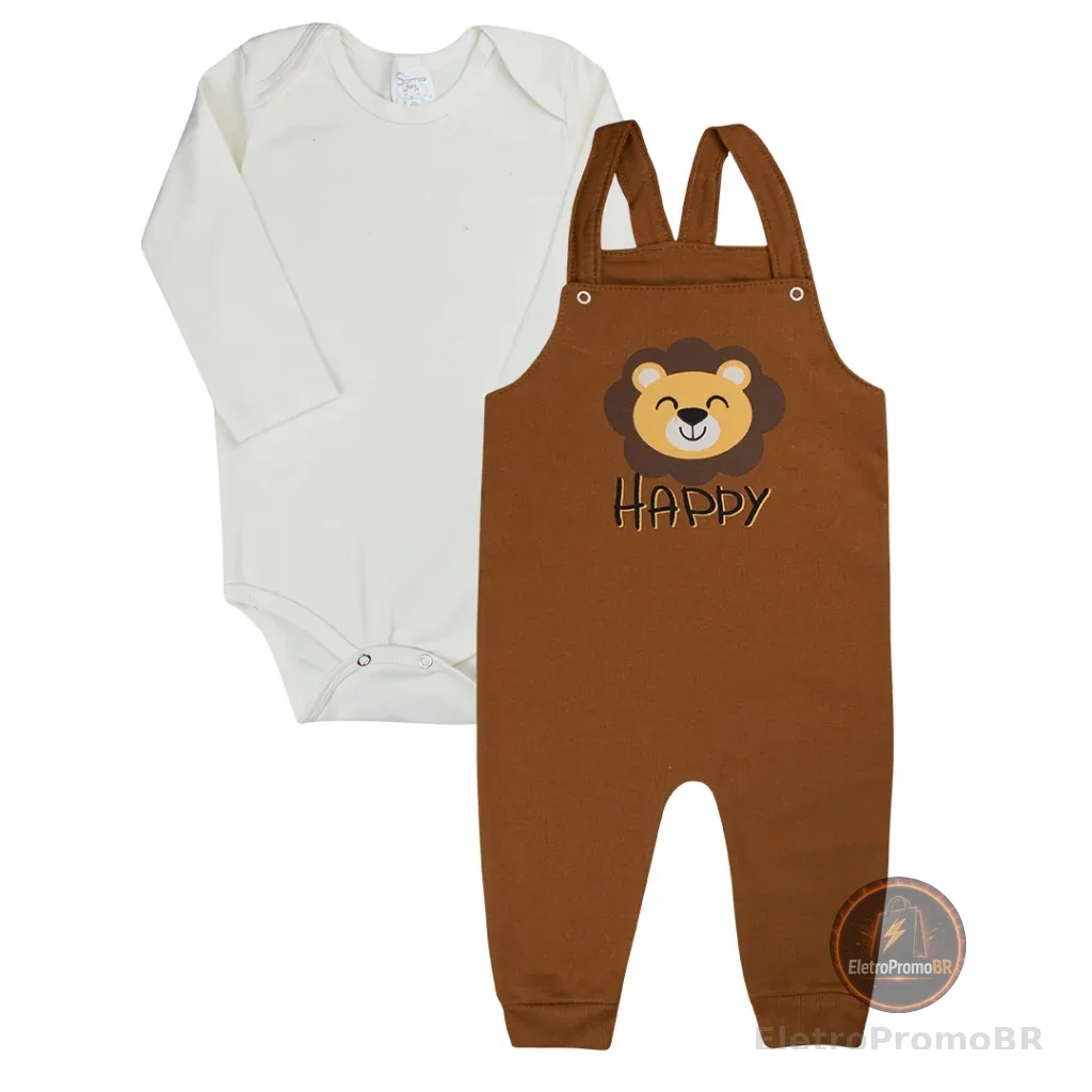 Conjunto Jardineira Menino ou Menina  Roupas de Bebê