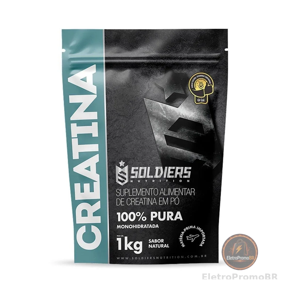 Creatina Monohidratada 1Kg - 100% Pura Importada - Soldiers Nutrition