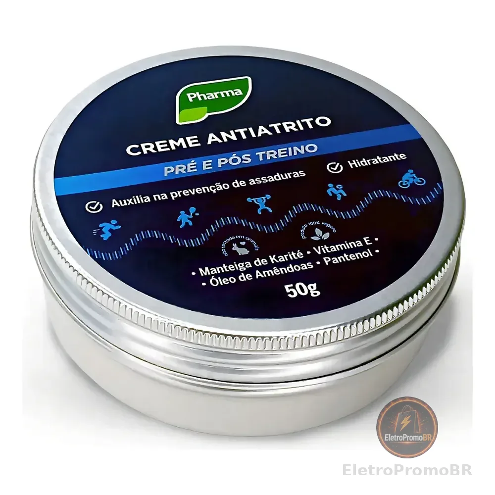 Creme Antiatrito Sport Contra Assaduras Para Atletas Ideal Para Corrida, Ciclismo, Corridas Longas E Esportes Intensos 50g - Pharma Amêndoas