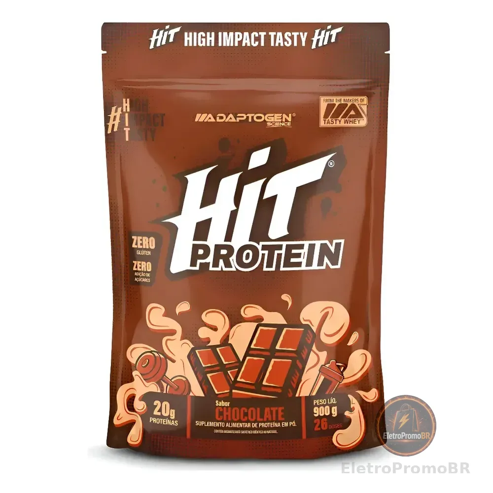 Hit Protein Whey 900g - Adaptogen Science Sabor Morango Sabor Chocolate