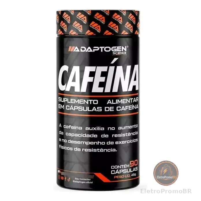Cafeína Termogênico 90 Cápsulas Adaptogen Sabor Sem Sabor