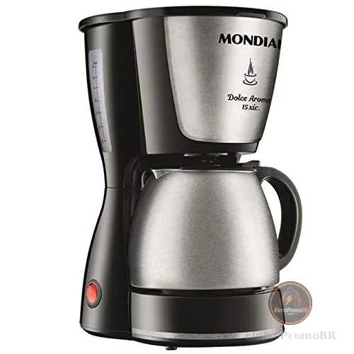 MONDIAL Cafeteira Elétrica Dolce Arome, Preto/Inox, 550W, 220V - C-34 JI 15X