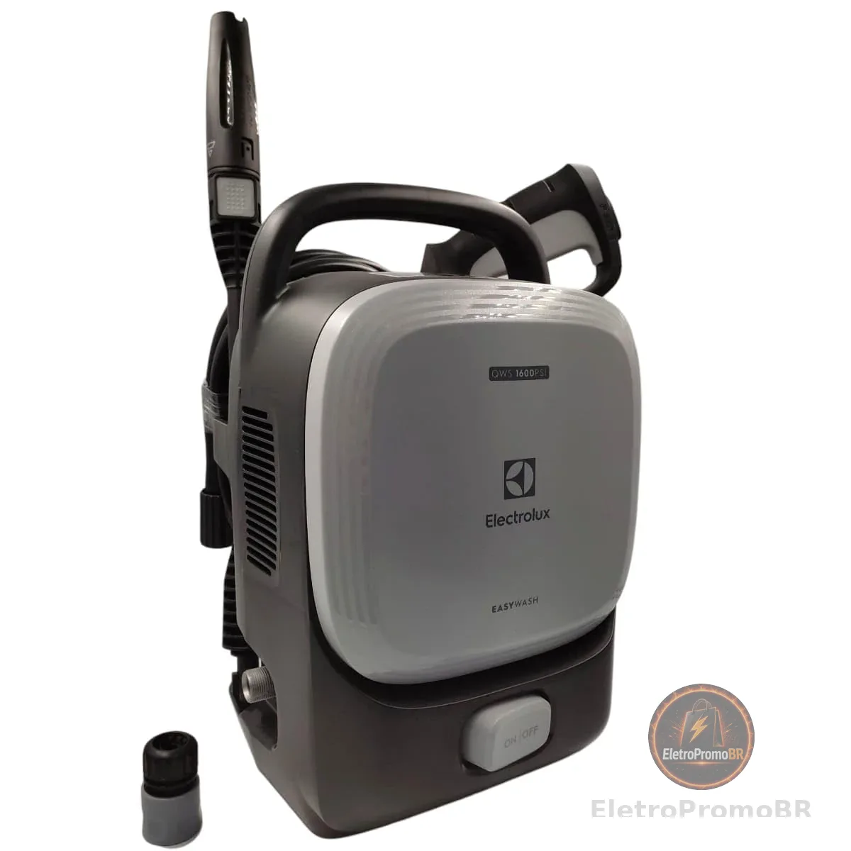 Electrolux Lavadora de Alta Pressão 1600PSI 1400W de Potência com Engate Rápido EasyWash Lava Jato Lava Car QWS1600 220v Cinza