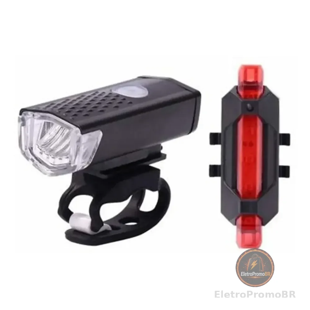 Lanterna Frontal E Traseira Para Bicicletas Acessório Bike