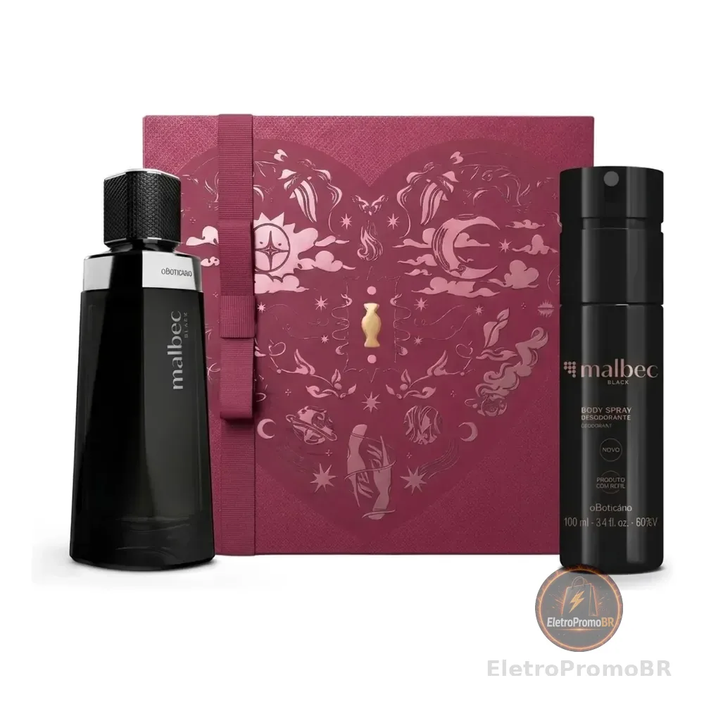 Combo Presente Dia Dos Namorados Malbec Black: Desodorante C Malbec