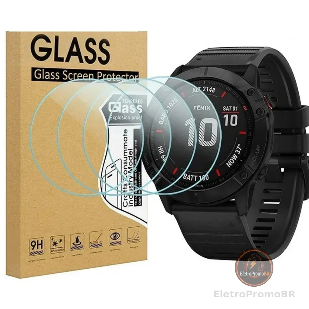 Película de Vidro para Relógio Garmin 55 165 255 255s 955 965
