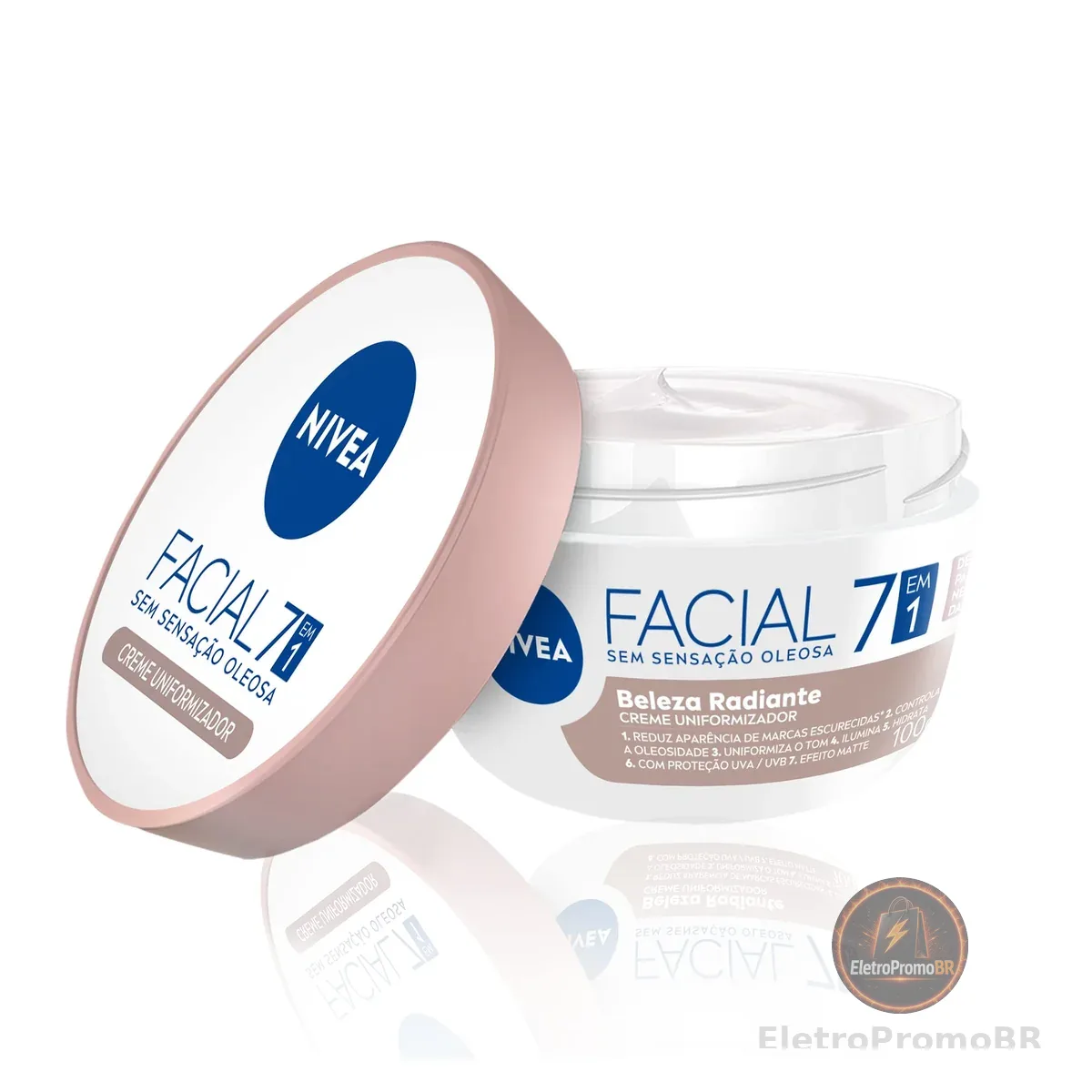 NIVEA Hidratante Facial 7 em 1 Beleza Radiante 100g