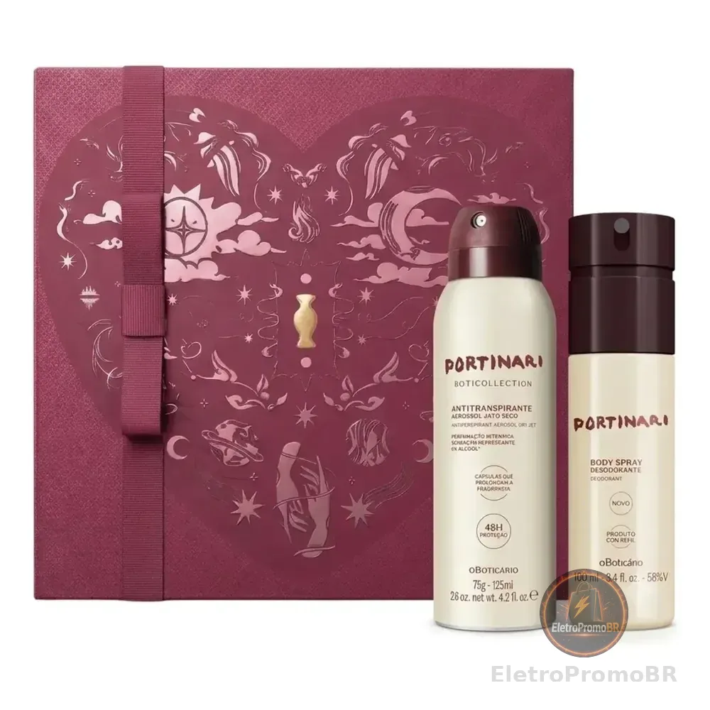 Combo Presente Dia Dos Namorados Portinari: Body Spray 100ml
